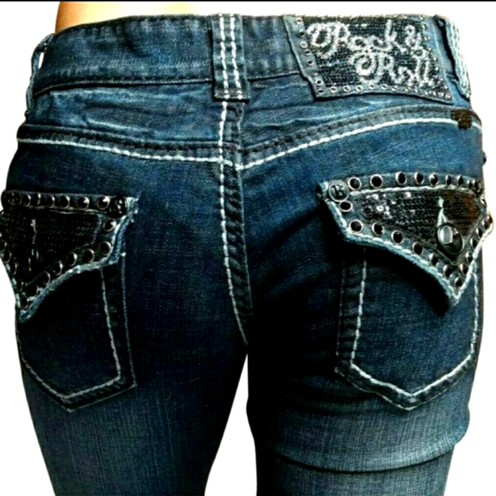 NWOT ROCK & ROLL COWGIRL BOOTCUT DENIM JEANS 25 ☆